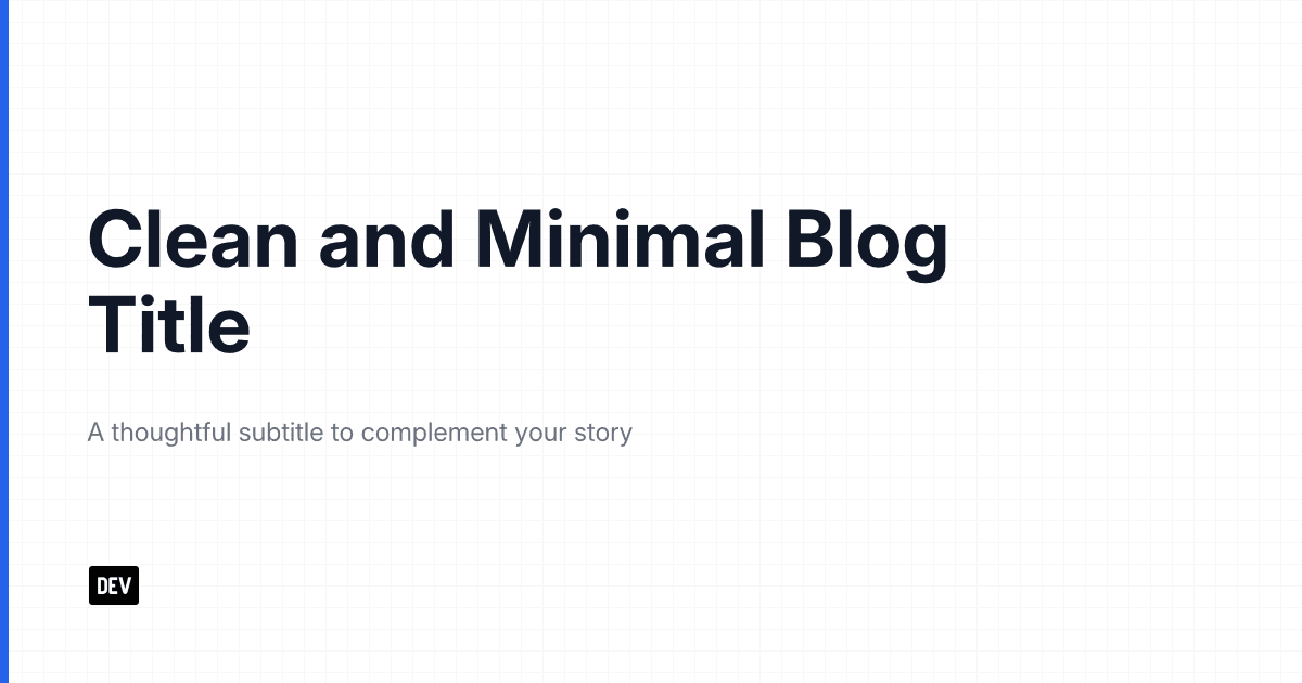 Minimal Blog Post